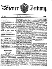 Wiener Zeitung 18501227 Seite: 1