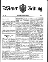 Wiener Zeitung 18510111 Seite: 1