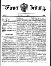 Wiener Zeitung 18510118 Seite: 1