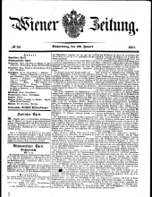 Wiener Zeitung 18510123 Seite: 1