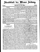 Wiener Zeitung 18510310 Seite: 1