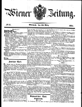 Wiener Zeitung 18510319 Seite: 1