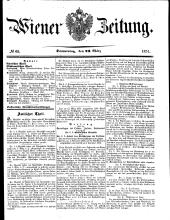 Wiener Zeitung 18510320 Seite: 1