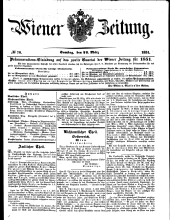 Wiener Zeitung 18510322 Seite: 1