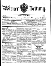 Wiener Zeitung 18510328 Seite: 1