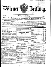 Wiener Zeitung 18510330 Seite: 1