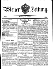 Wiener Zeitung 18510402 Seite: 1