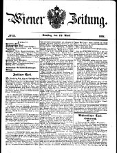 Wiener Zeitung 18510412 Seite: 1