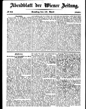 Wiener Zeitung 18510412 Seite: 15