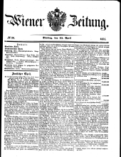 Wiener Zeitung 18510415 Seite: 1