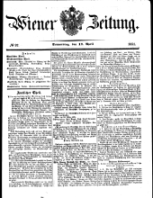 Wiener Zeitung 18510417 Seite: 1