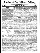 Wiener Zeitung 18510519 Seite: 1