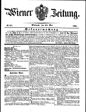 Wiener Zeitung 18510528 Seite: 1