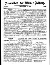 Wiener Zeitung 18510602 Seite: 1