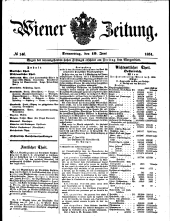 Wiener Zeitung 18510619 Seite: 1