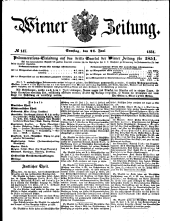 Wiener Zeitung 18510621 Seite: 1