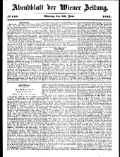 Wiener Zeitung 18510630 Seite: 1