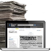 Probieren Sie das europäische Zeitungsportal, entwickelt im Europeana Newspapers Project. Einfach auf das Bild klicken und ausprobieren!