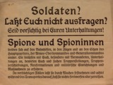 "Soldaten! Lasst Euch nicht ausfragen!"
Kundmachung
Wien 1914/18