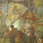 Apoll und die 9 Musen im Fresko