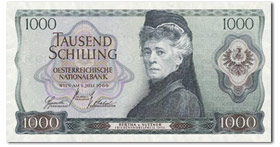 Bertha von Suttner - Schilling-Banknote