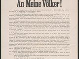 Kaisermanifest "An Meine Völker!"
Wien, 1914