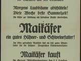 "Sammelt Maikäfer"
Kundmachung
Graz, 1917