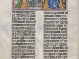 Kaiser, König und Königin von Böhmen mit Gefolge
Goldene Bulle König Wenzels IV. (1361 –1419)
Handschrift, 
Prag, 1400