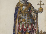 König Stephan von Ungarn
Album mit 30 Zeichnungen zum Grabmal Kaiser Maximilians I. (1459 –1519)
Handschrift, 
Innsbruck (?), um 1522/23