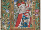 Heiliger Leopold
Gebetbuch für Kaiser Friedrich III. (1415 –1493)
Handschrift, 
Wien, um 1470/90