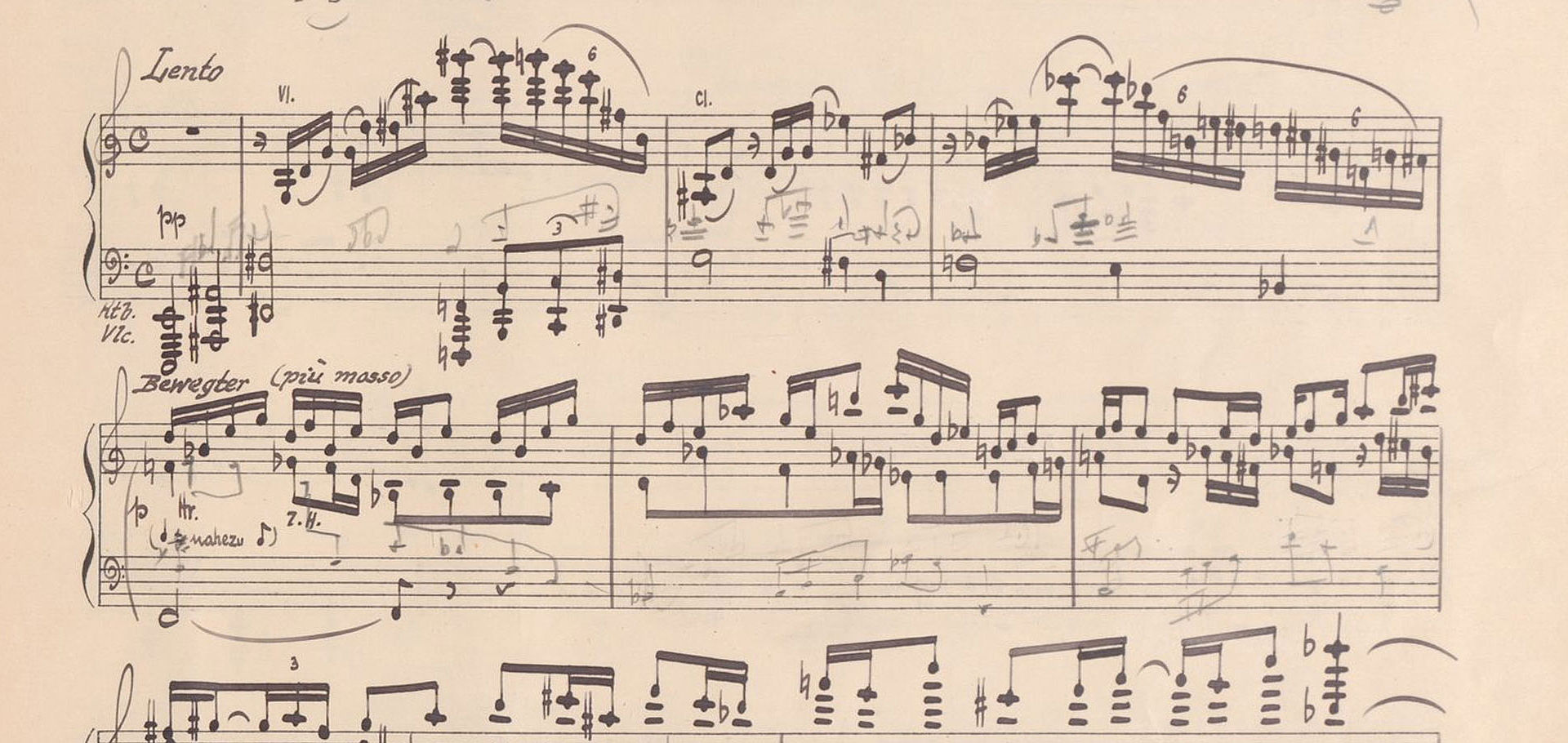 Musiknoten von Franz Schreker