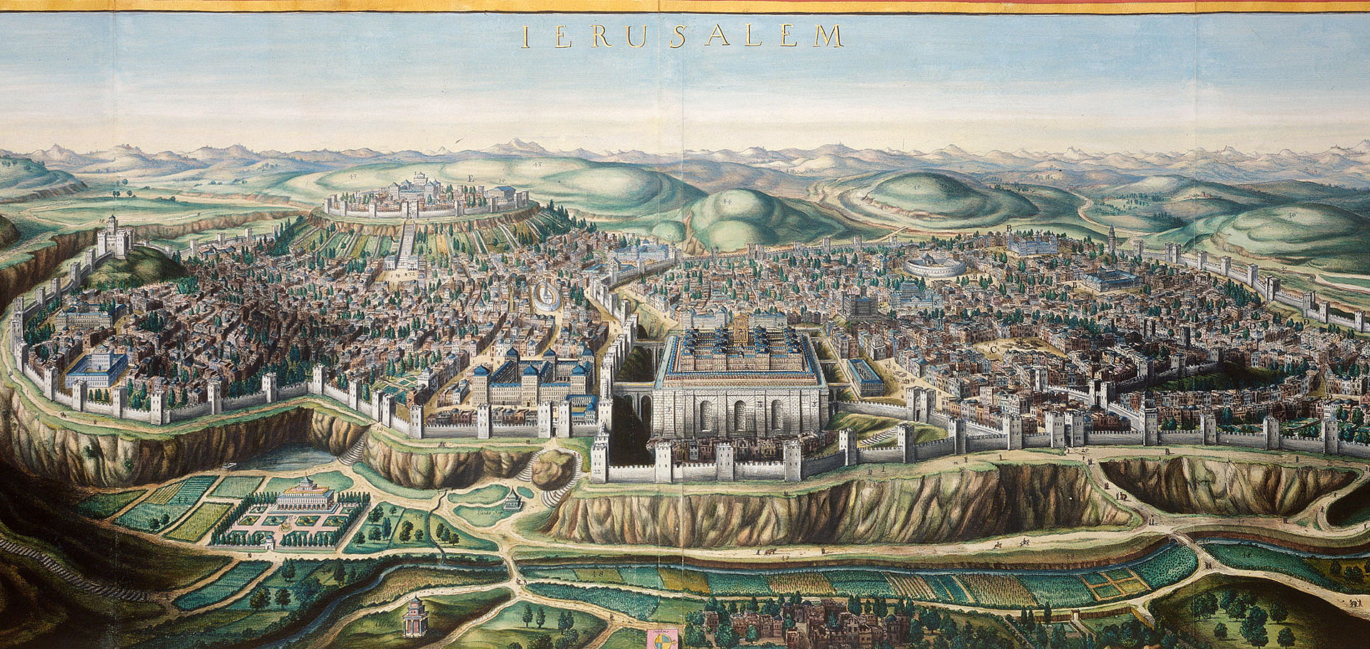 Jerusalem in the Atlas Blaeu-Van der Hem, Austrian National Library