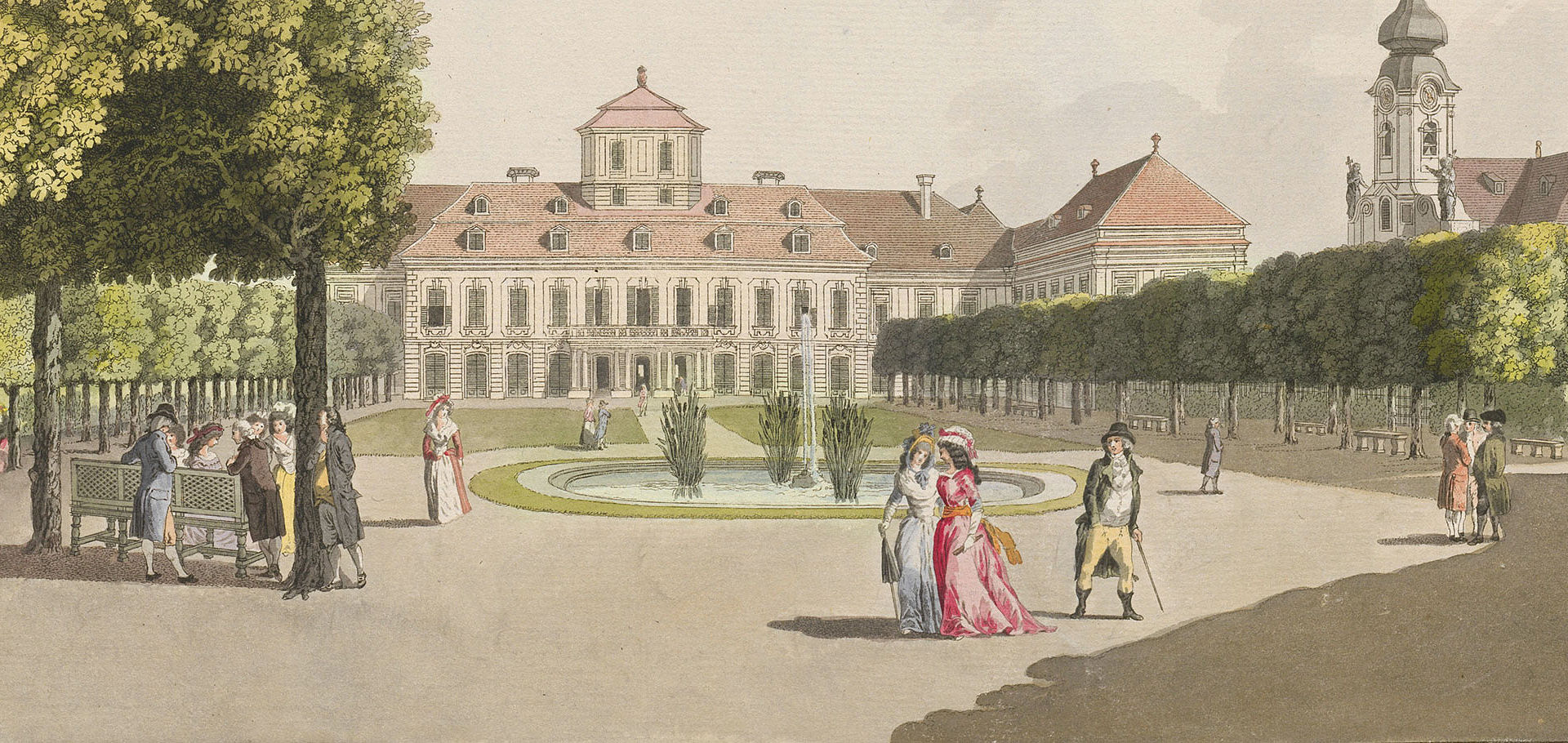Lustschloss und Garten in Laxenburg © Österreichische Nationalbibliothek 