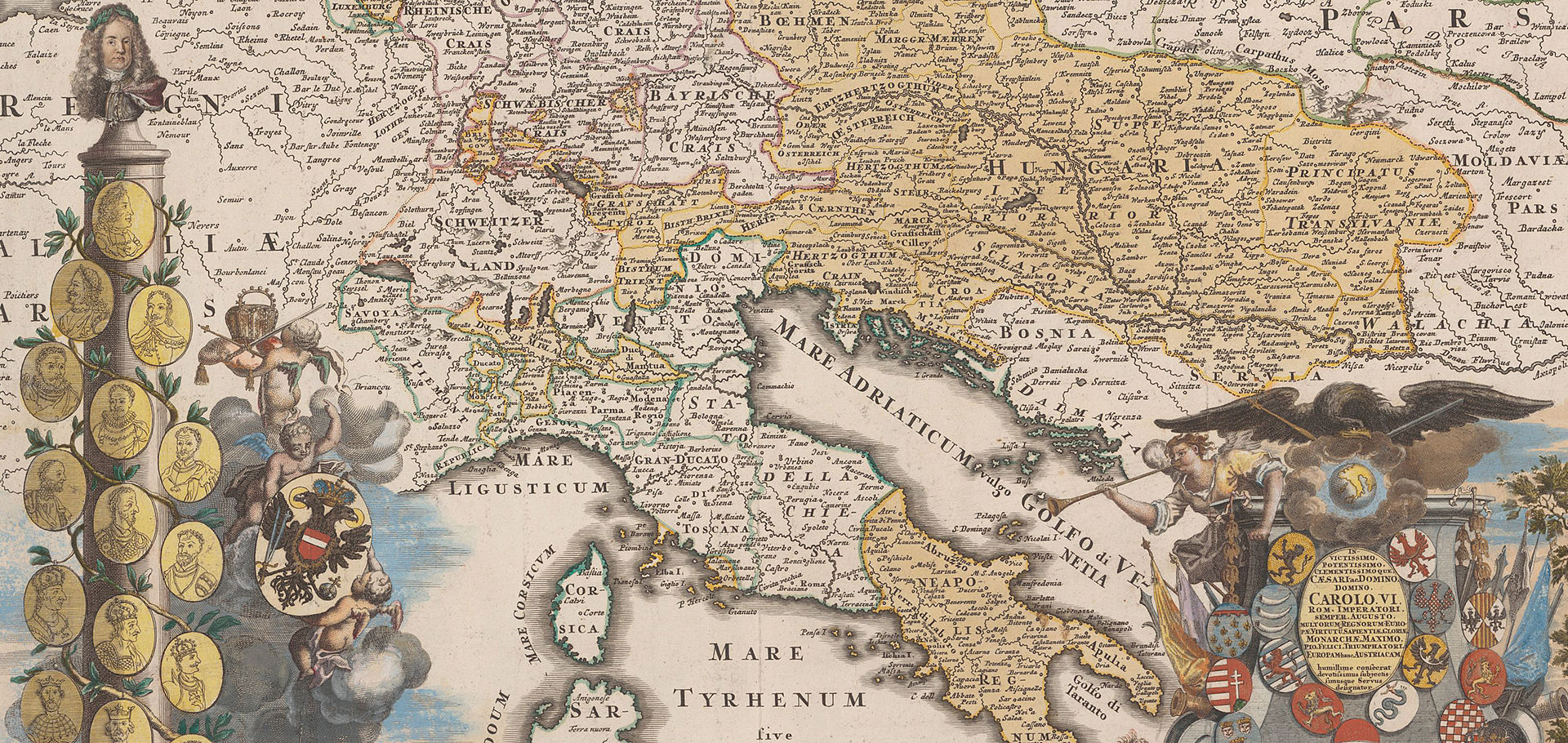 Homann: Europa, mit den habsburgischen Territorien um 1730