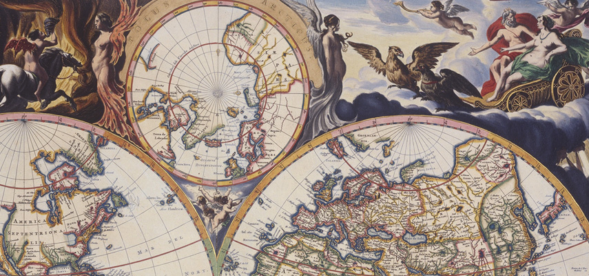 Weltkarte, Jan de Visscher, Kartensammlung, Österreichische Nationalbibliothek