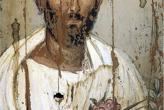 Mummy portrait of a bearded man