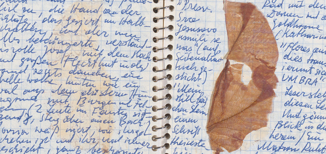 Peter Handke’s note book for a novel