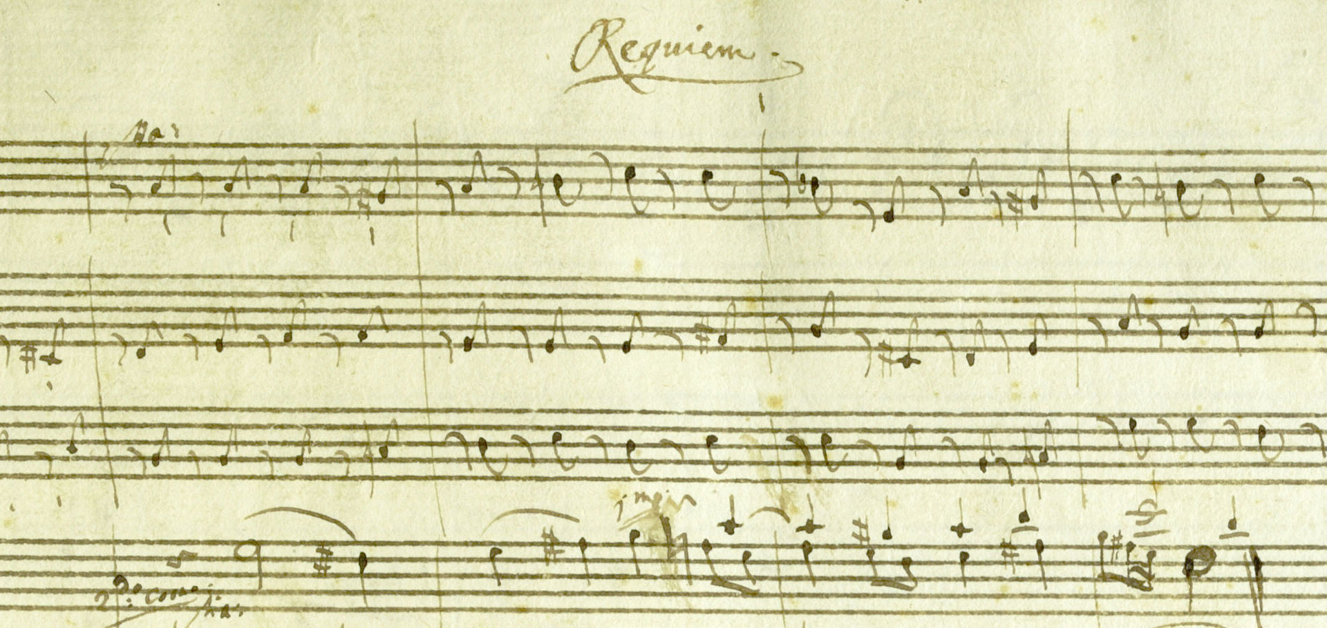 Mozarts Requiem, Notenblatt