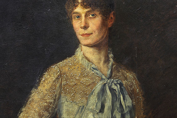 Porträt Berta Zuckerkandls, Gemälde (Öl auf Leinwand): Vilma Elisabeth von Parlaghy Brochfeld, 1886 – © Österreichische Nationalbibliothek