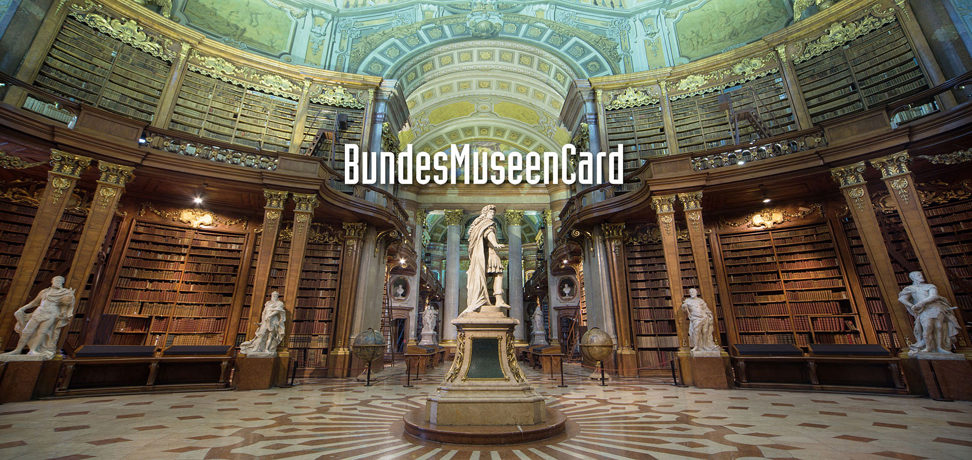 Prunksaal mit Logo BundesMuseen Card