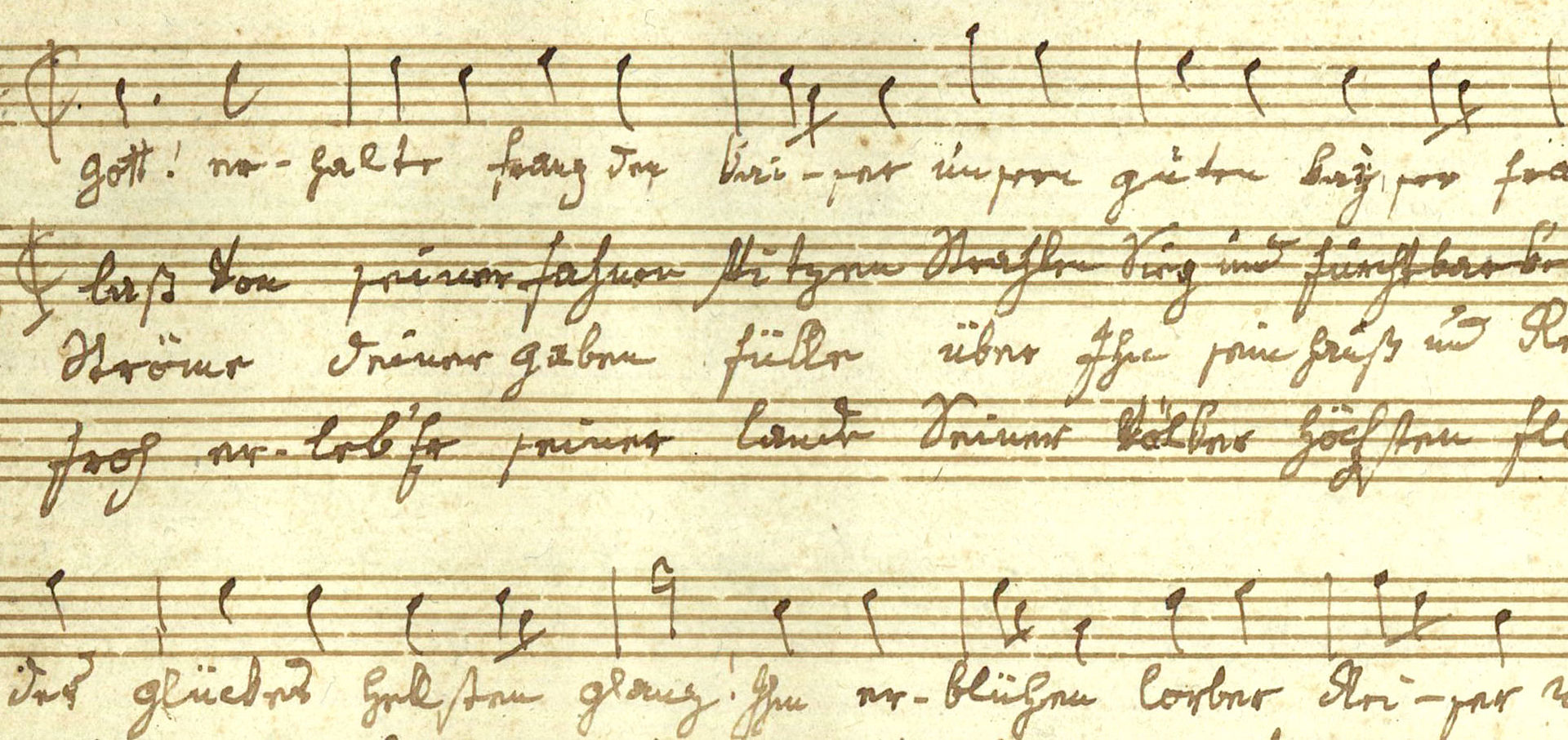 Haydns "Gott erhalte", Notenblatt, Handschrift