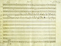 [Translate to English:] Mozarts Requiem, Originalhandschrift