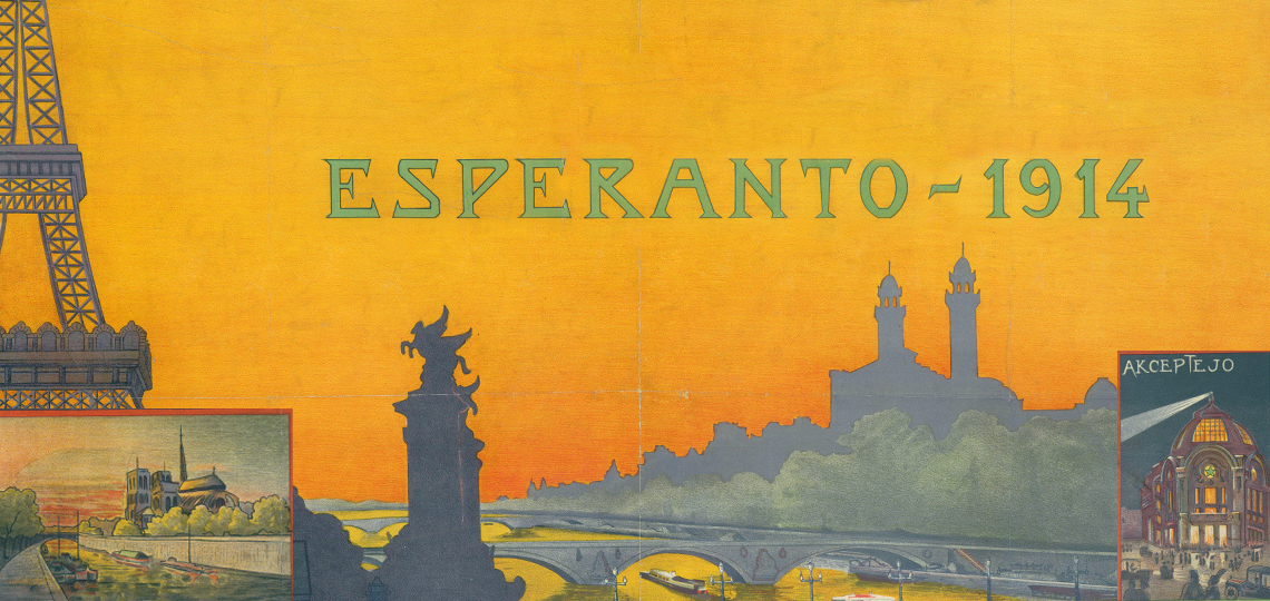 Plakat Esperantokongresse 1914 in Paris