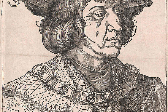 Holzschnitt von Albrecht Dürer anlässlich des Todes Maximilians 1519