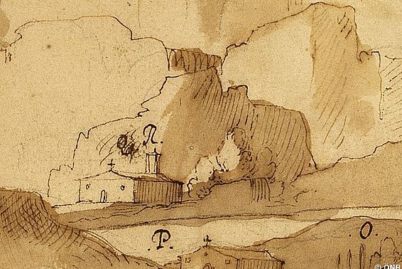 Detail, Berge von Montsant, 1. Hälfte des 18. Jahrhunderts