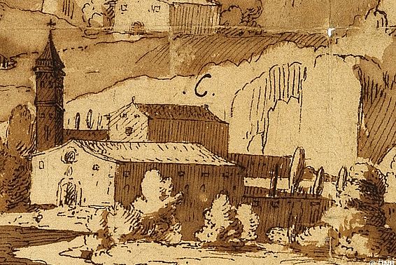 Detail, Berge von Montsant, 1. Hälfte des 18. Jahrhunderts