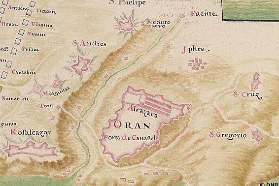 Detail, Joseph Patino Belagerung von Oran, 1732