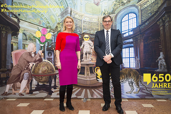 Johanna Rachinger und Andreas Fingernagel – © Österreichische Nationalbibliothek/APA-Fotoservice/Hörmandinger