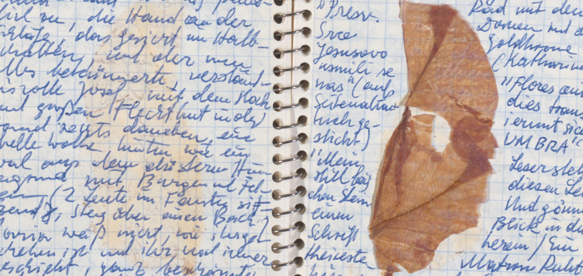 Peter Handke’s note book for a novel