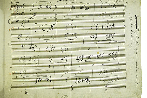 Sonate für Klavier und Violine op 24: Ludwig van Beethoven, Sonate für Klavier und Violine op. 24. Originalhandschrift  – © Österreichische Nationalbibliothek